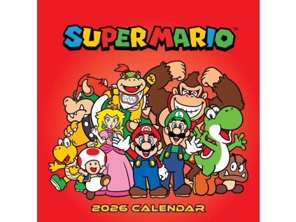 KALENDÁŘ 2026|PC HRY  SUPER MARIO (30,5 x 30,5|61 cm) SQ