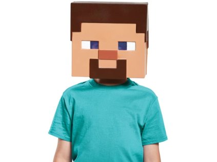 MASKA NA TVÁŘ|MINECRAFT  STEAVE|26 x 26 x 9 cm|PLAST