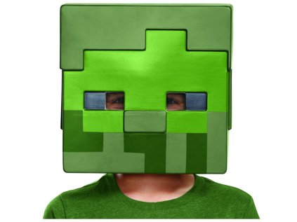 MASKA NA TVÁŘ|MINECRAFT  ZOMBIE|26 x 26 x 9 cm|PLAST