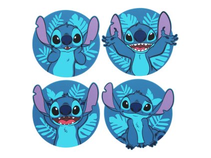 TÁCKY POD SKLENICE|BALENÍ 4 KUSŮ  DISNEY|LILO & STITCH|STITCH