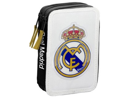 POUZDRO ŠKOLNÍ|REAL MADRID FC  TROJDÍLNÉ|44 POLOŽEK|13 x 20 x 7 cm
