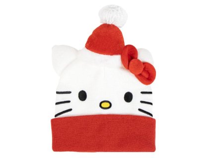 ČEPICE ZIMNÍ DĚTSKÁ KULICH  HELLO KITTY|KITTY WITH RED BOW