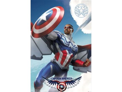 PLAKÁT 61 x 91,5 cm|MARVEL  CAPTAIN AMERICA|FLYING