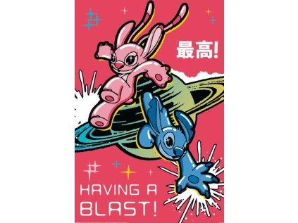 PLAKÁT 61 x 91,5 cm|DISNEY  LILO & STITCH|HAVING A BLAST