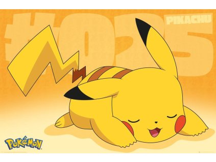 PLAKÁT 61 x 91,5 cm|POKÉMON  PIKACHU ASLEEP