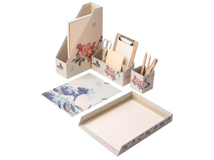 ORGANIZÉR NA STŮL|JAPANESE ART  KATSUSHIKA HOKUSAI|25 x 35 x 9 cm