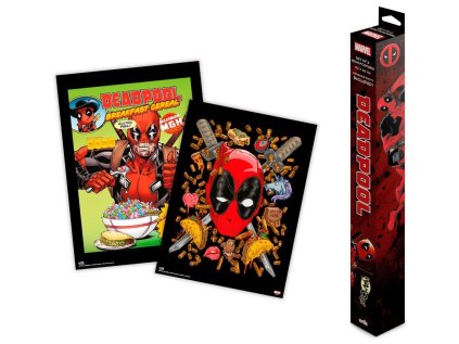 PLAKÁT 38 x 52 cm|SET 2 KUSŮ  MARVEL|DEADPOOL|FOOD