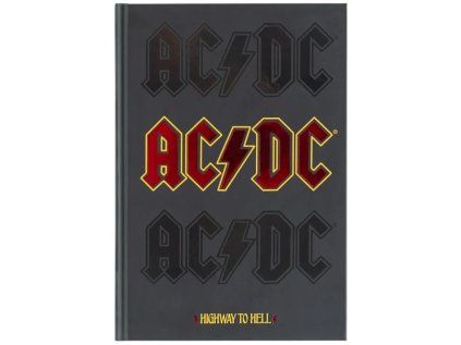 BLOK|ZÁPISNÍK A5|PREMIUM  AC/DC|HIGHWAY TO HELL|14,8 x 21 cm