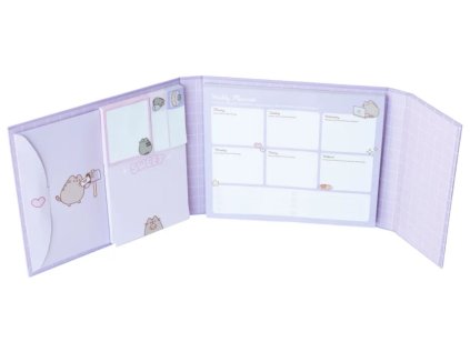 PLÁNOVAČ ROZKLÁDACÍ|PUSHEEN  TÝDENNÍ PLÁNOVAČ|S LEPÍCÍMI PAPÍRKY