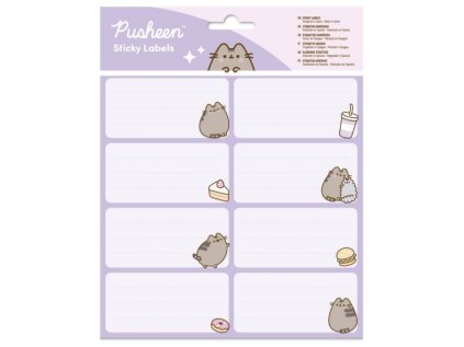 NÁLEPKY SET 2 LISTY|PUSHEEN  FOOD|POZNÁMKOVÉ ŠTÍTKY|16 KUSŮ