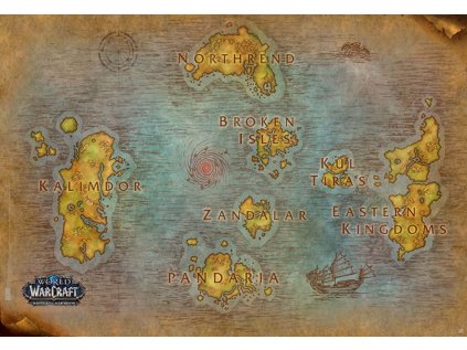 PLAKÁT 61 x 91,5 cm  WORLD OF WARCRAFT|MAP