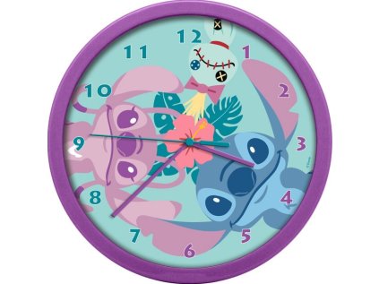 HODINY NÁSTĚNNÉ|DISNEY  LILO & STITCH|PRŮMĚR 25 cm