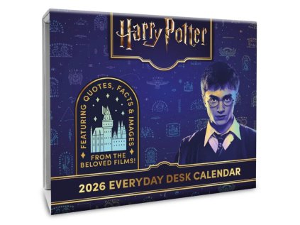 KALENDÁŘ 2026 STOLNÍ TRHACÍ|FILM  HARRY POTTER (15 x 13 x 4 cm)