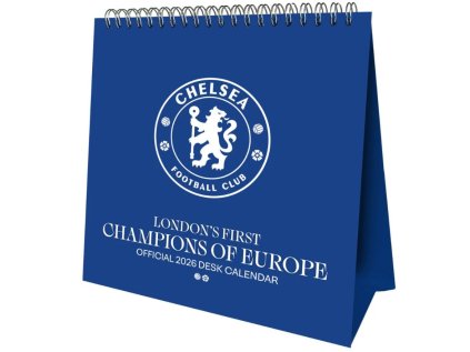 KALENDÁŘ 2026 STOLNÍ|FOTBAL  FC CHELSEA (16 x 17,5 cm)