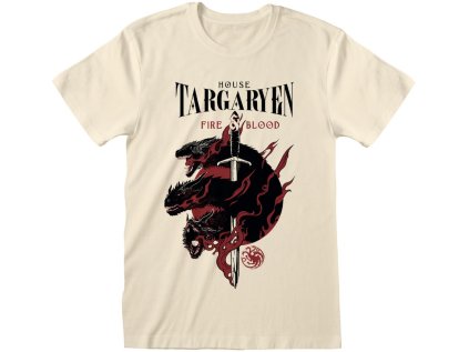 TRIČKO PÁNSKÉ|GAME OF THRONES  HOUSE TARGARYEN|BÉŽOVÉ (L)