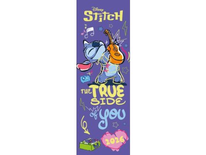 KALENDÁŘ 2026 SLIM|DISNEY  LILO & STITCH|STITCH (14,4 x 42 cm)