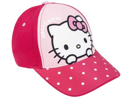 ČEPICE KŠILTOVKA DĚTSKÁ|HELLO KITTY  FACE|OBVOD 53 cm