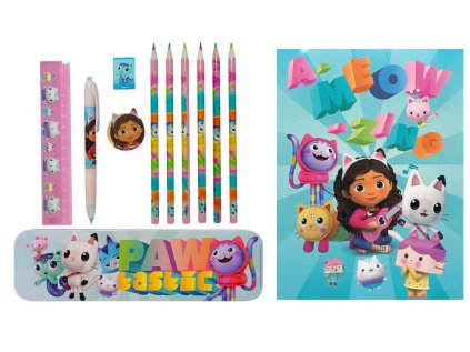 ŠKOLNÍ POMŮCKY SET8|NETFLIX  GABBY'S DOLLHOUSE|22 x 30 x 2 cm