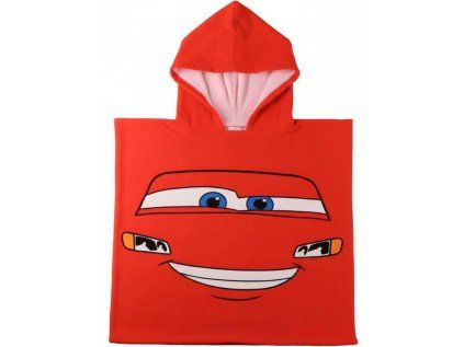 RUČNÍK DĚTSKÝ PONČO|DISNEY  CARS|LIGHTNING McQUEEN|55 x 110 cm