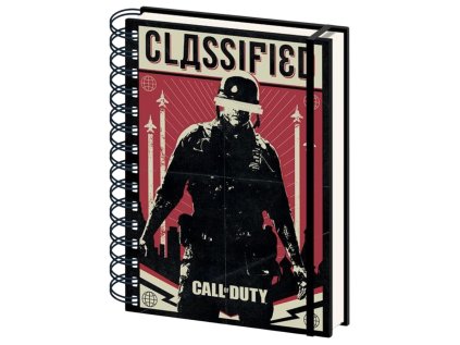 BLOK|ZÁPISNÍK A5|KROUŽKOVÁ VAZBA  CALL OF DUTY|14,8 x 21 cm