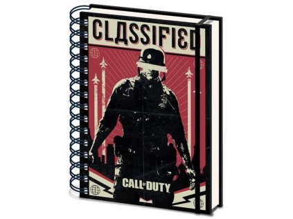BLOK|ZÁPISNÍK A5|KROUŽKOVÁ VAZBA  CALL OF DUTY|14,8 x 21 cm