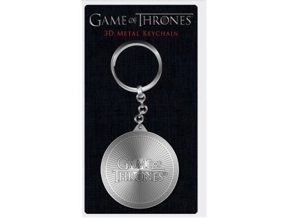 PŘÍVĚSEK NA KLÍČE|GAME OF THRONES  LOGO|4,5 x 6 cm