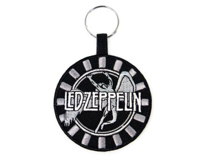 PŘÍVĚSEK NA KLÍČE|TEXTILIE  LED ZEPPELIN|7 x 7 cm