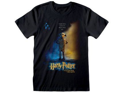 TRIČKO PÁNSKÉ|HARRY POTTER  DOBBY POSTER|ČERNÉ