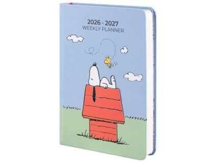 DIÁŘ 2026/2027 POCKET|SNOOPY  TÝDENNÍ|LEPENÁ VAZBA
