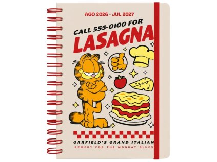 DIÁŘ 2026/2027 A5|GARFIELD  TÝDENNÍ|KROUŽKOVÁ VAZBA