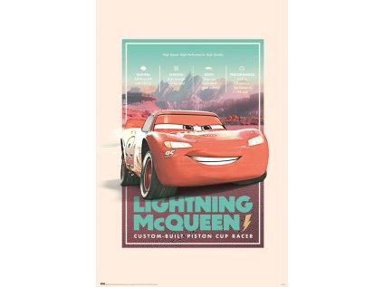 PLAKÁT 61 x 91,5 cm  DISNEY|PIXAR|CARS