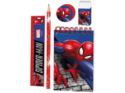 ŠKOLNÍ POMŮCKY SET5|MARVEL  SPIDERMAN|ACTION|15 x 26 x 2 cm