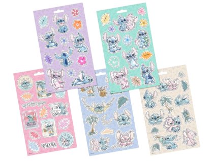 NÁLEPKY SET 5 LISTŮ|DISNEY  LILO & STITCH|TOGETHER