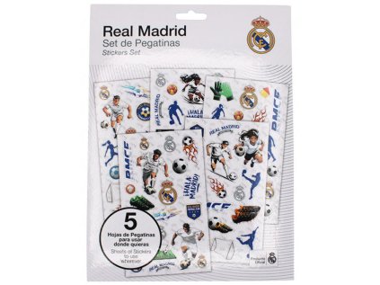 NÁLEPKY SET 5 LISTŮ|REAL MADRID  FOTBALL ICONS