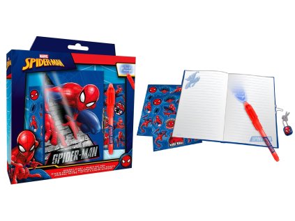 BLOK|ZÁPISNÍK SET3|MARVEL  BLOK-SVÍTÍCÍ PROPISKA-SAMOLEPKY