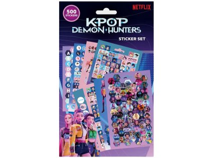 NÁLEPKY SET 5 LISTŮ|K-POP  DEMON HUNTERS|500 KS SAMOLEPEK