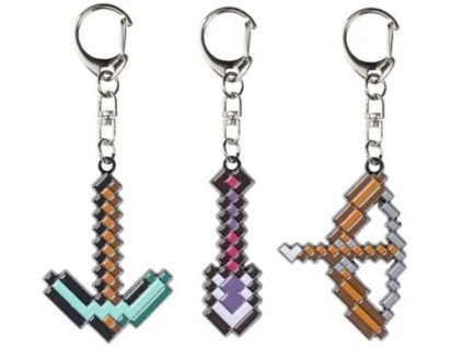 PŘÍVĚSEK NA KLÍČE|SET3|MINECRAFT  TOOLS AND WEAPONS