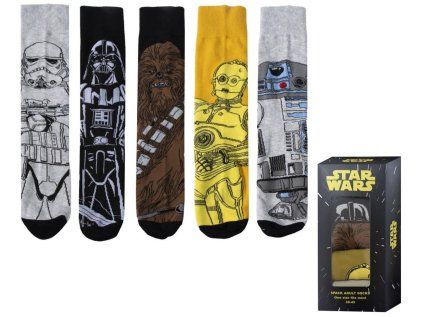 PONOŽKY PÁNSKÉ|SET 5 PÁRŮ|STAR WARS  CHARACTERS|EU 38-45