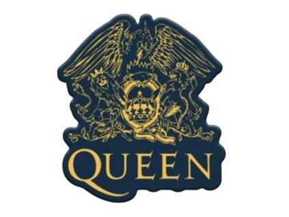 ODZNÁČEK SE ŠPENDLÍKEM|QUEEN  LOGO|3 x 3 cm