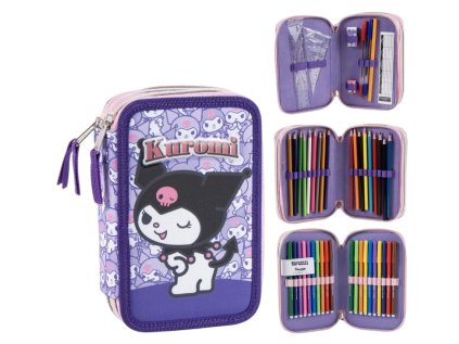 POUZDRO ŠKOLNÍ|HELLO KITTY  TROJDÍLNÉ|22,5 x 11,5 x 2 cm