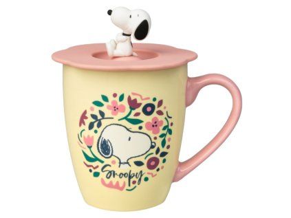 HRNEK KERAMICKÝ|PREMIUM|SNOOPY  350 ml|S VÍČKEM|IN GARDEN