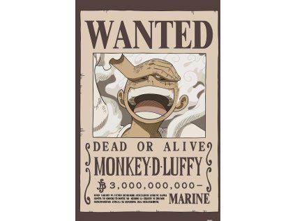 PLAKÁT 61 x 91,5 cm  ONE PIECE|WANTED LUFFY