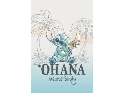 PLAKÁT 61 x 91,5 cm|DISNEY  LILO & STITCH|OHANA MEANS FAMILY