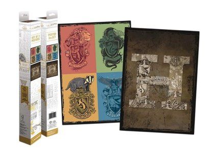 PLAKÁT 38 x 52 cm|SET 2 KUSŮ  HARRY POTTER|HOGWARTS