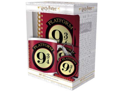 DÁRKOVÝ SET4 HRNEK|HARRY POTTER  HRNEK-TÁCEK-KLÍČENKA-BLOK|9 3/4