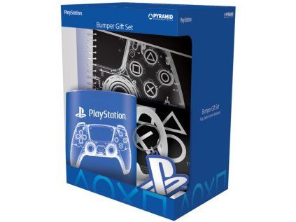 DÁRKOVÝ SET3 HRNEK|PLAYSTATION  HRNEK-TÁCEK-KLÍČENKA-BLOK