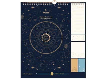 KALENDÁŘ 2026/2027 PLÁNOVACÍ  ASTRAL (30 x 34 cm) 16 měsíců