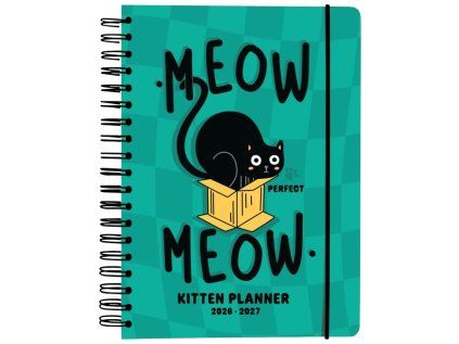 DIÁŘ 2026/2027 A5|MEOW MEOW  TÝDENNÍ|KROUŽKOVÁ VAZBA