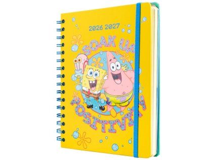 DIÁŘ 2026/2027 A5|SPONGEBOB  TÝDENNÍ|KROUŽKOVÁ VAZBA