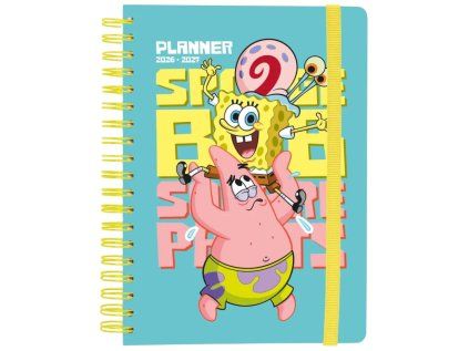 DIÁŘ 2026/2027 A5|SPONGEBOB  TÝDENNÍ|KROUŽKOVÁ VAZBA